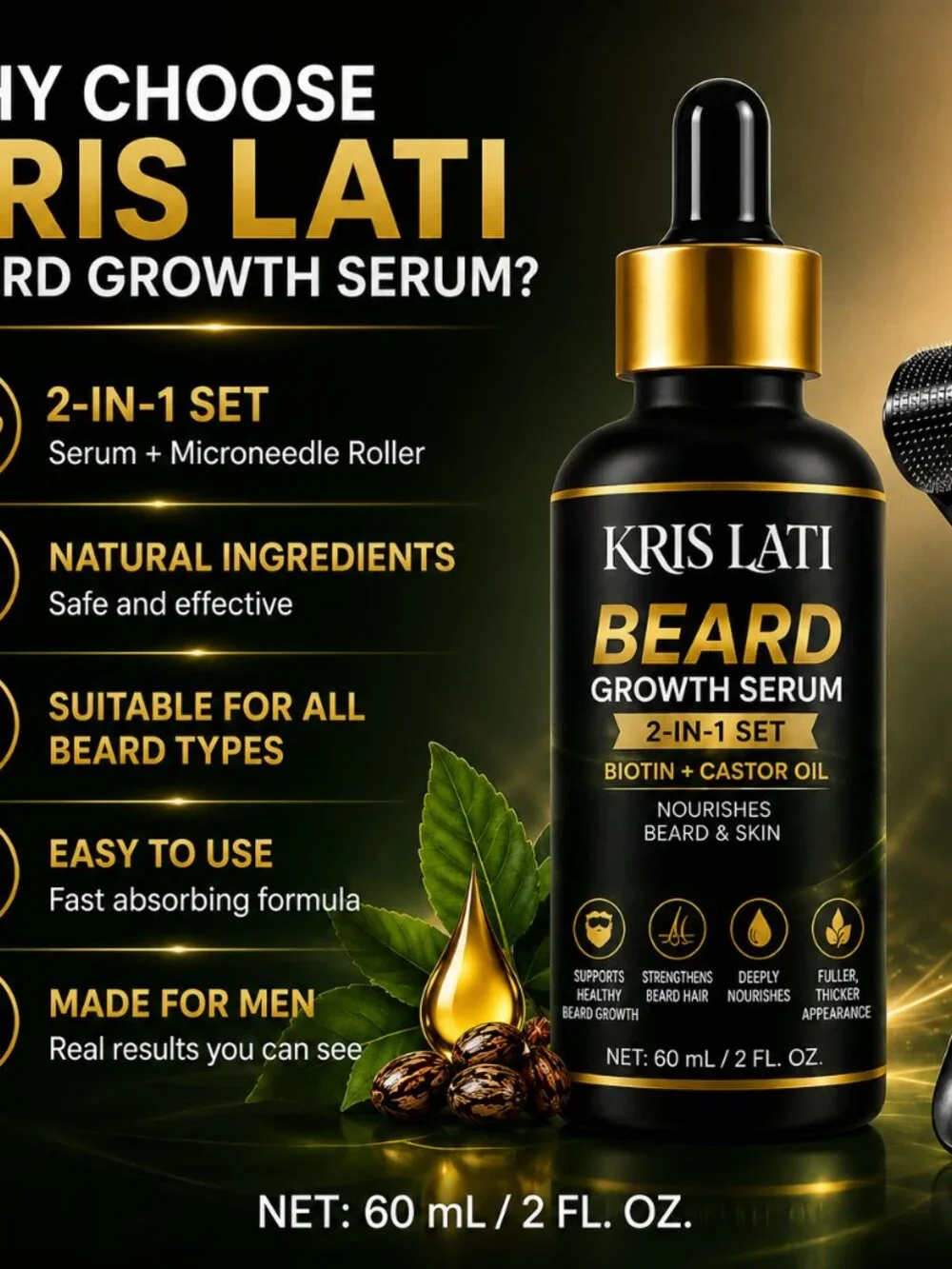 Beard Growth Serum 2-in-1 Set